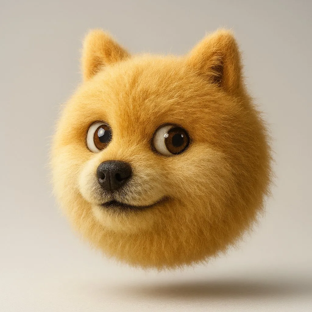 Fluffy Shiba Inu emoji face, generated with 通用 / 未注明
