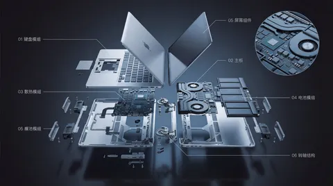 MacBook Pro 笔记本电脑爆炸分解图｜通用 / 未注明 生成
