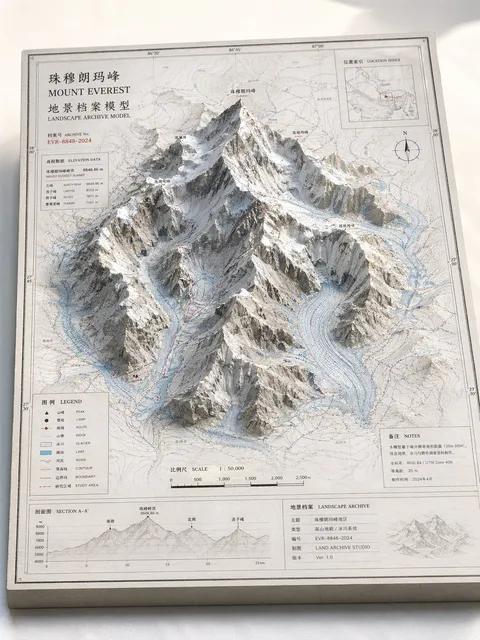 上海外滩与陆家嘴城市建筑立体档案沙盘模型, generado con GPT Image 2