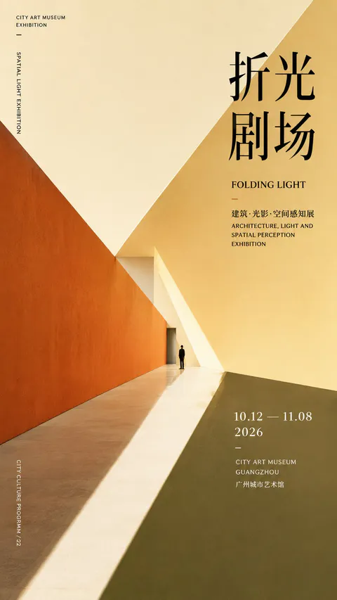 蓝色背景上橙色汉字沿对角线运动的实验排版海报, generado con GPT Image 2