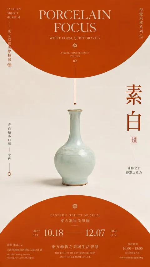 古朴铁壶展览海报，左右书法文字与信息栏压缩聚焦中间茶壶, generado con GPT Image 2